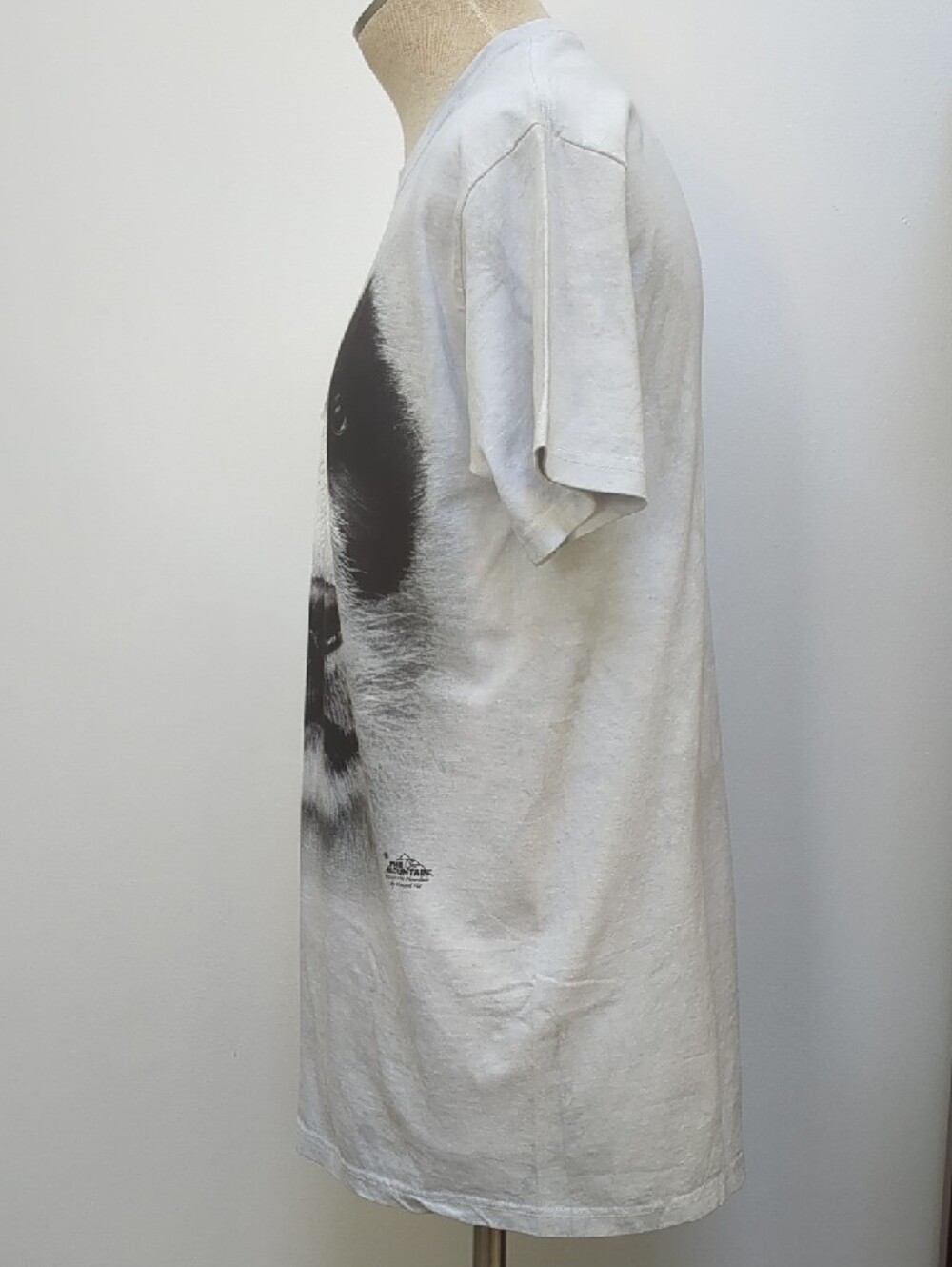 The mountain Graphic Gray Big Face Panda Classic Cotton T-Shirt size L - Picture 4 of 6